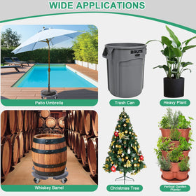 Sanyi Plant Caddy anti-slip design keeps pots secure during movement.