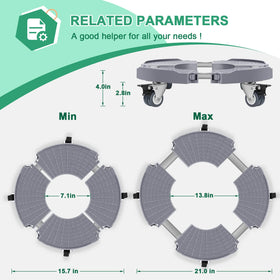 Sanyi Plant Caddy with brakes provides stable positioning on windy outdoor setups.