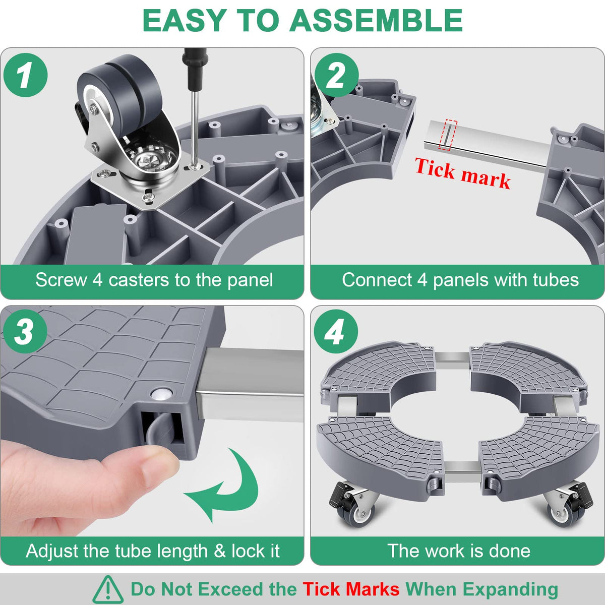 Sanyi Plant Caddy heavy-duty capacity supports large planters and other objects.