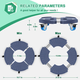 Sanyi Plant Caddy with Wheels features anti-slip mesh for secure pot contact.