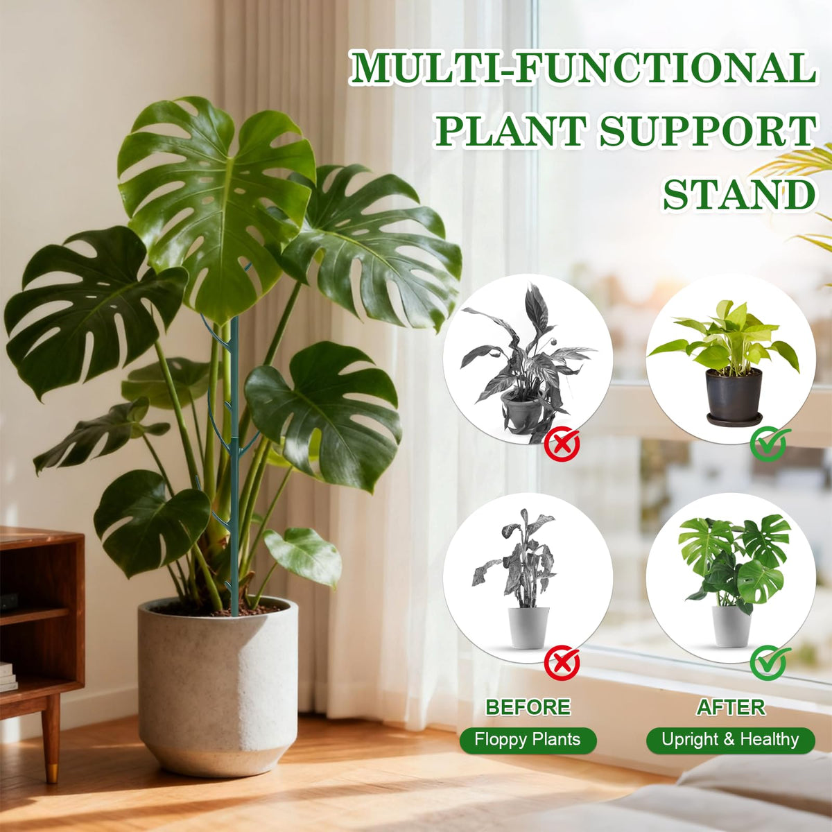 sanzkjic smooth-green surface makes orchids look natural with support