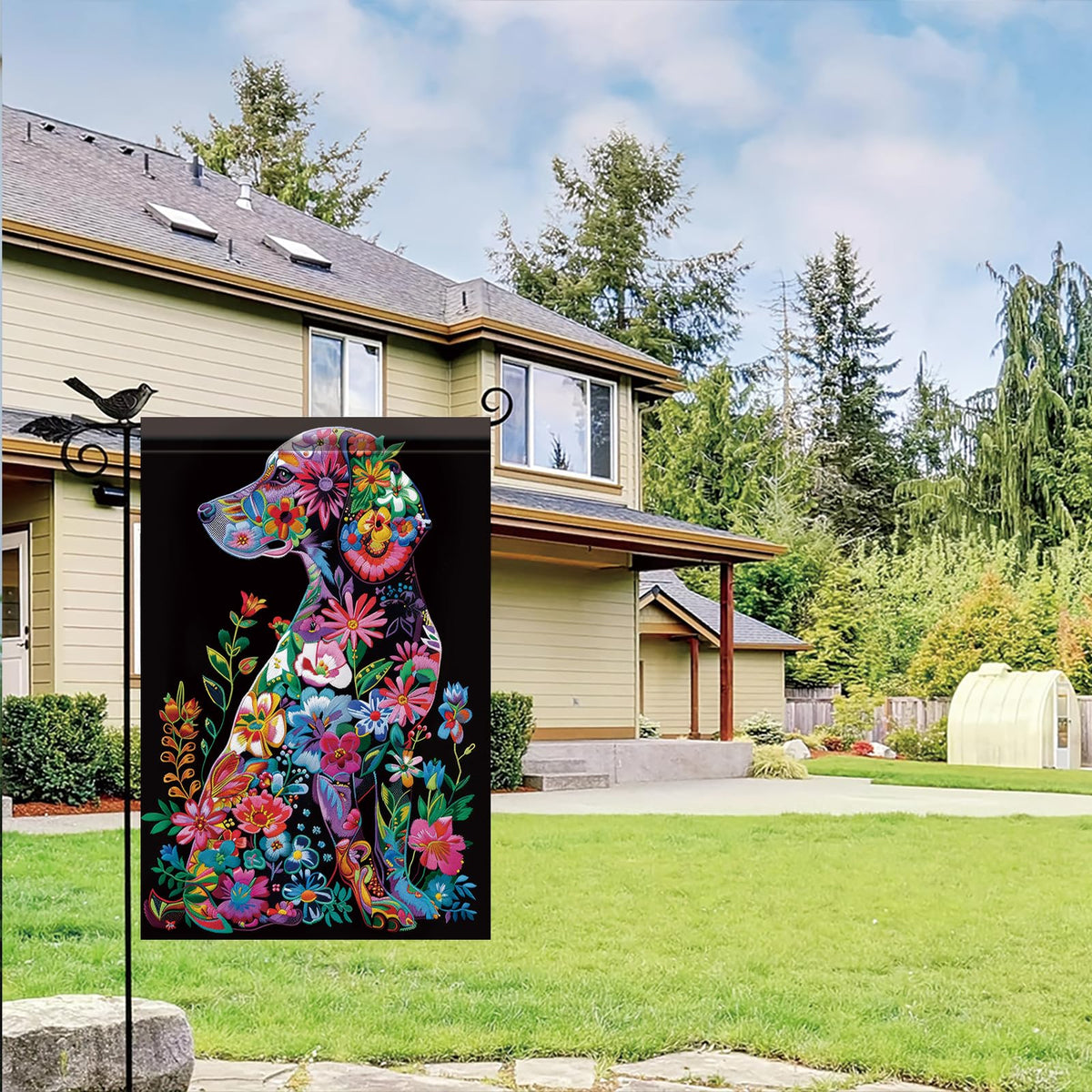 Saoplasa 12x18 inch garden flag ideal for patios, yards, and porches