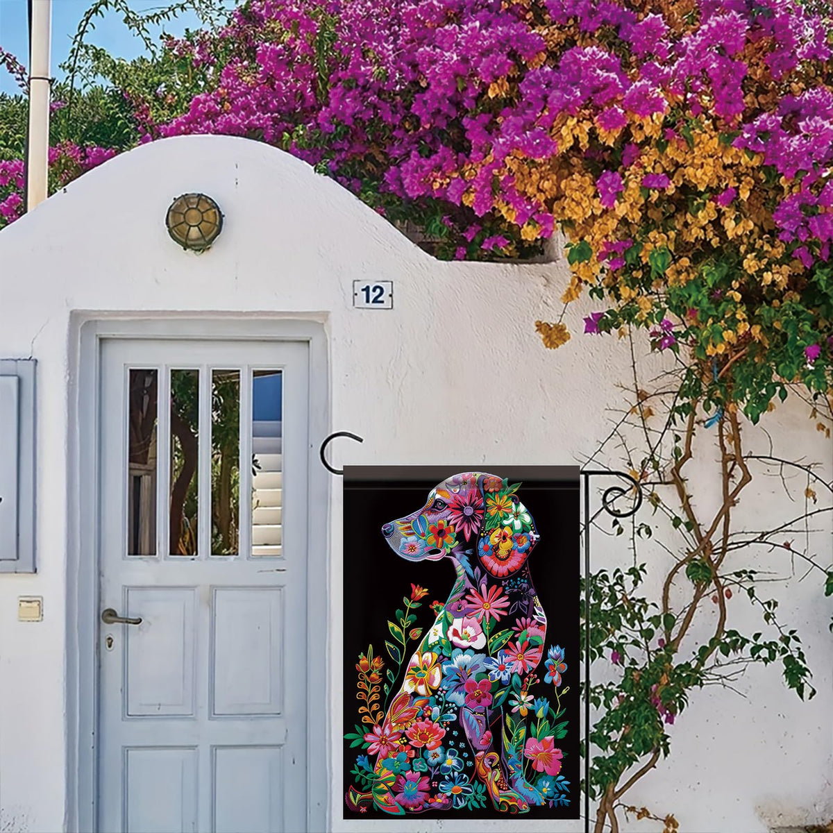 Saoplasa all-weather polyester flag resists rain and fading for year-round display