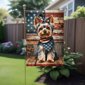 Saoplasa burlap patriotic flag features high-strength stitching.