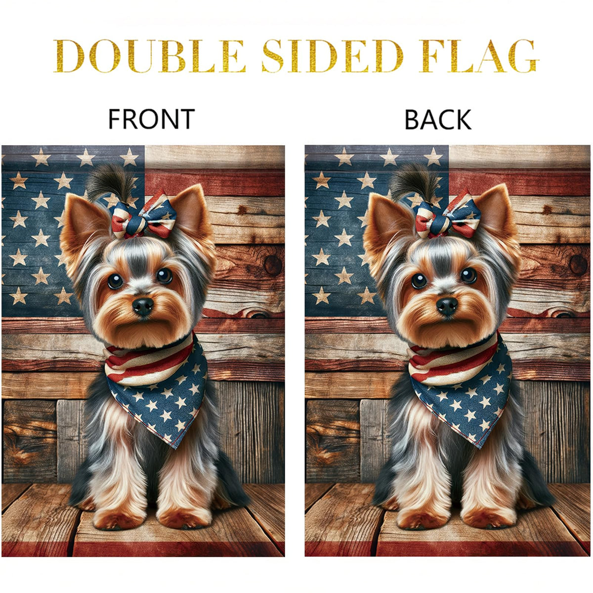 Saoplasa Yorkie flag adds charm to patios, decks, and entrances.