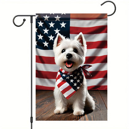 Saoplasa patriotic Westie garden flag 12x18 for durable outdoor display
