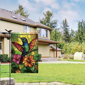 Saoplasa Starlit flag weather-resistant polyester resists rain and sun.