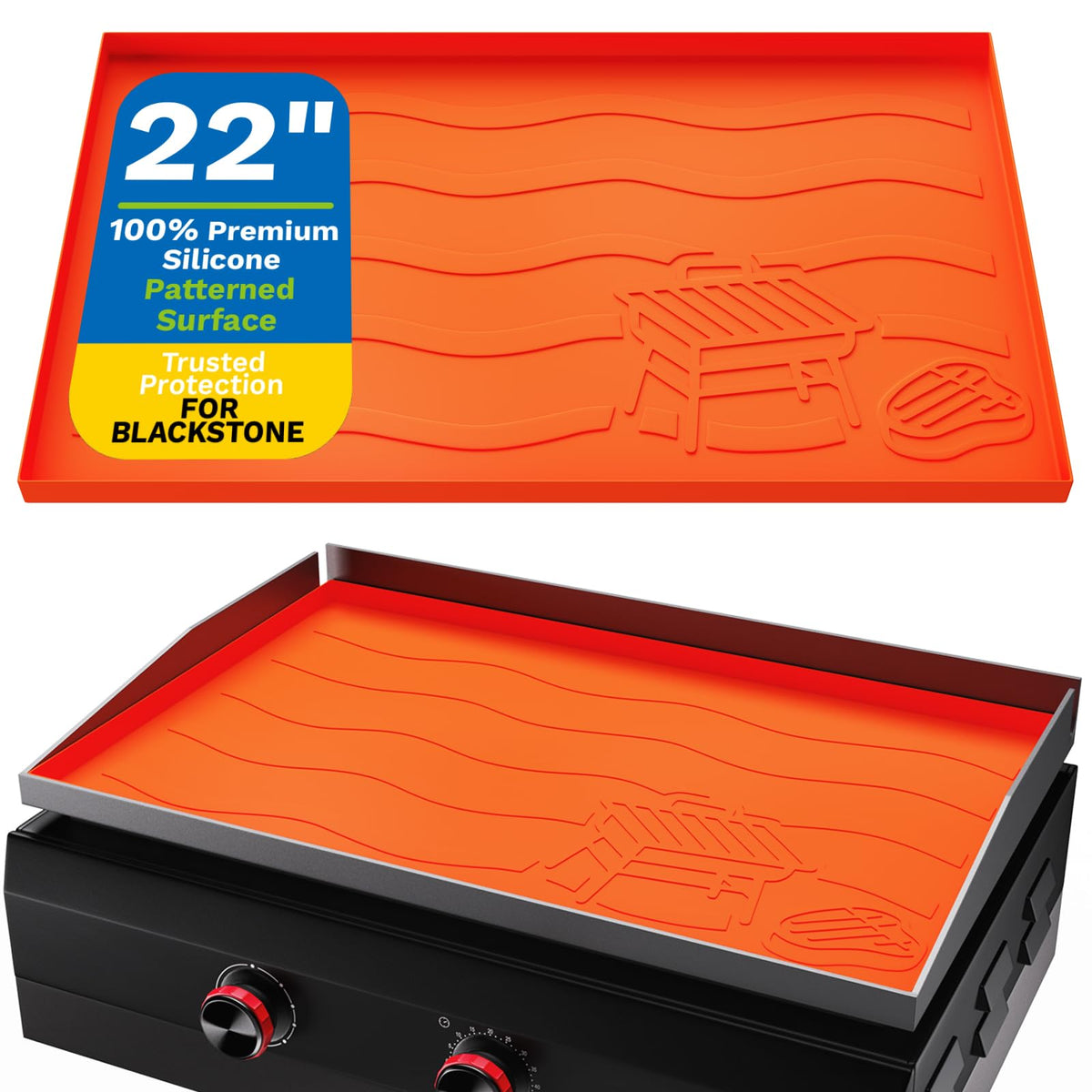 SaporeArt 28in griddle cover on Blackstone surface provides precise fit and protection.
