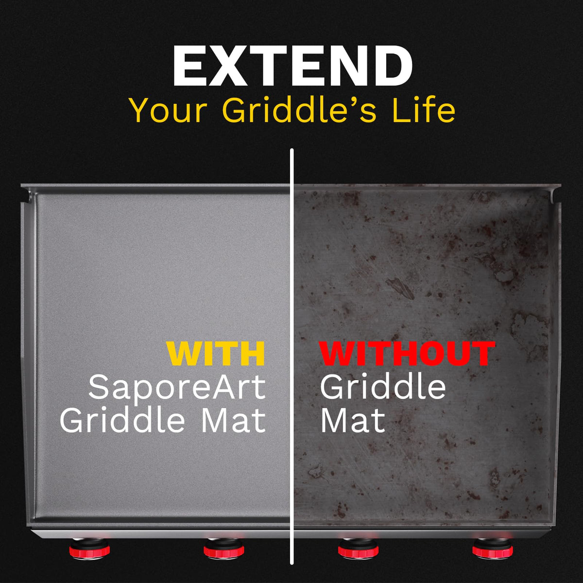 SaporeArt silicone material close-up showing durable food-grade surface for long-lasting protection.