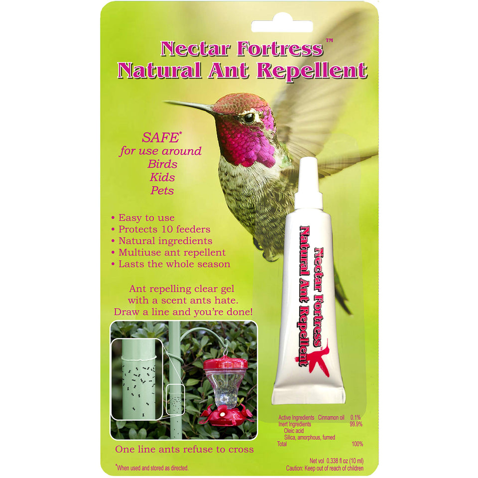 Sapphire Labs Nectar Fortress ant gel on feeder barrier deterring ants