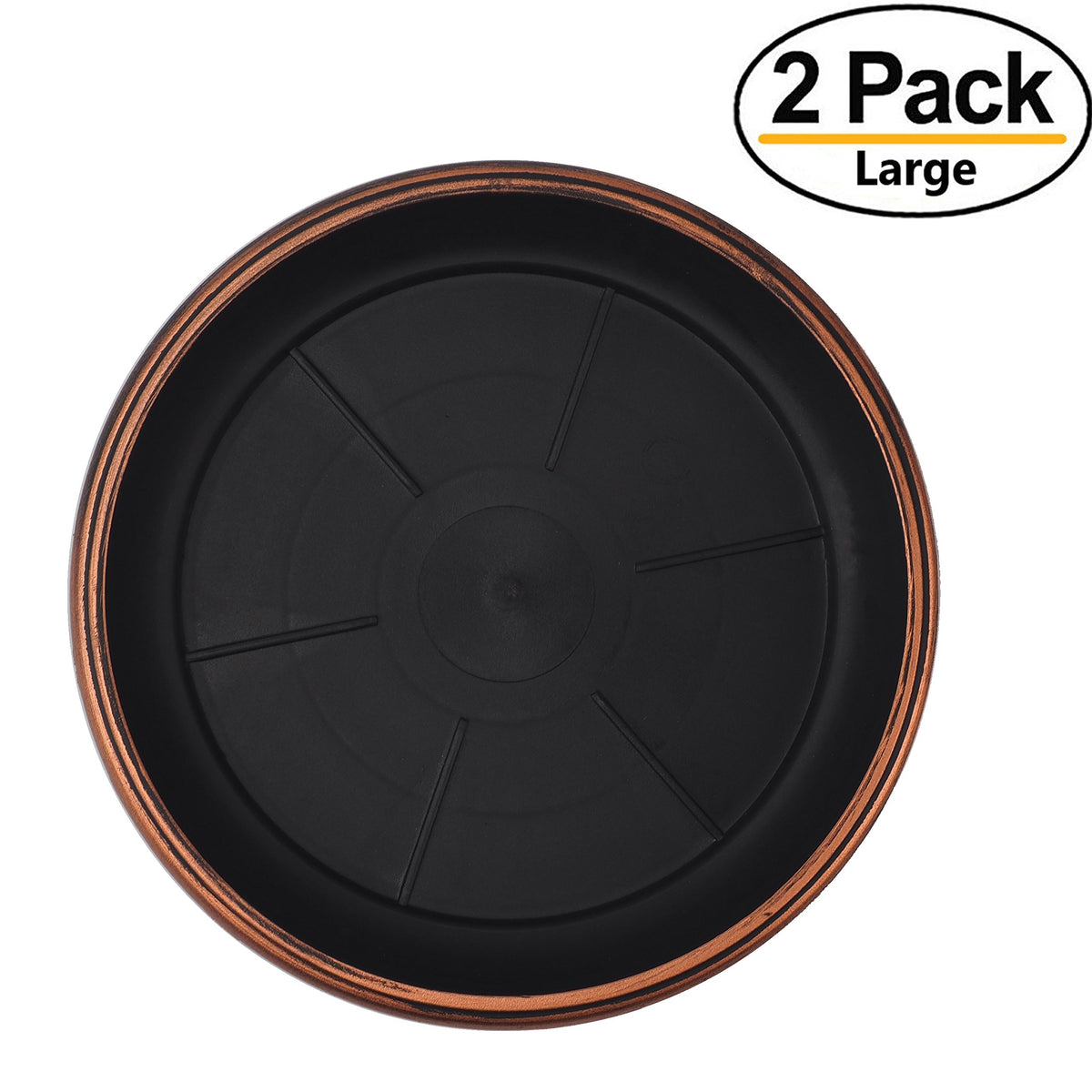 Sapphire USA heavy-duty saucer with thick resin and UV protection endures outdoor weather.