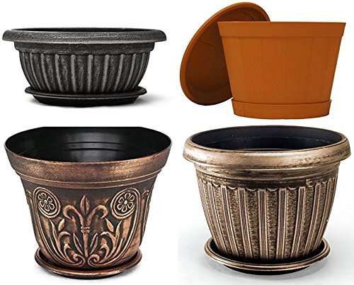 Sapphire USA 9-inch tray pair suits indoor and outdoor decor displays.