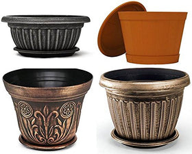 Sapphire USA 9-inch tray pair suits indoor and outdoor decor displays.