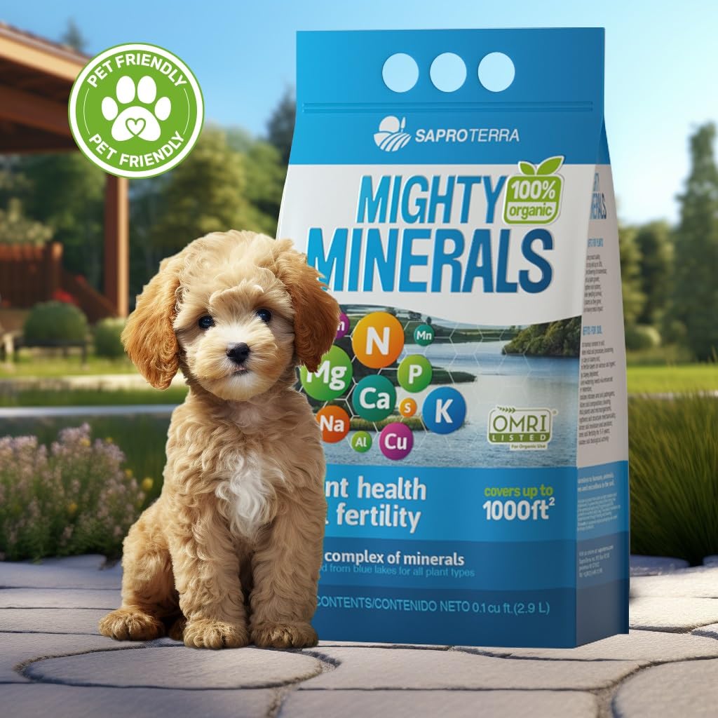 SAPROTERRA Mighty Minerals bag back with organic OMRI-listed details