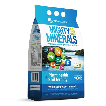 SAPROTERRA Mighty Minerals 5-lb bag front view for eco-friendly lawn care