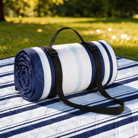 Sapsisel picnic blanket waterproof fabric close-up for spill protection outdoors.