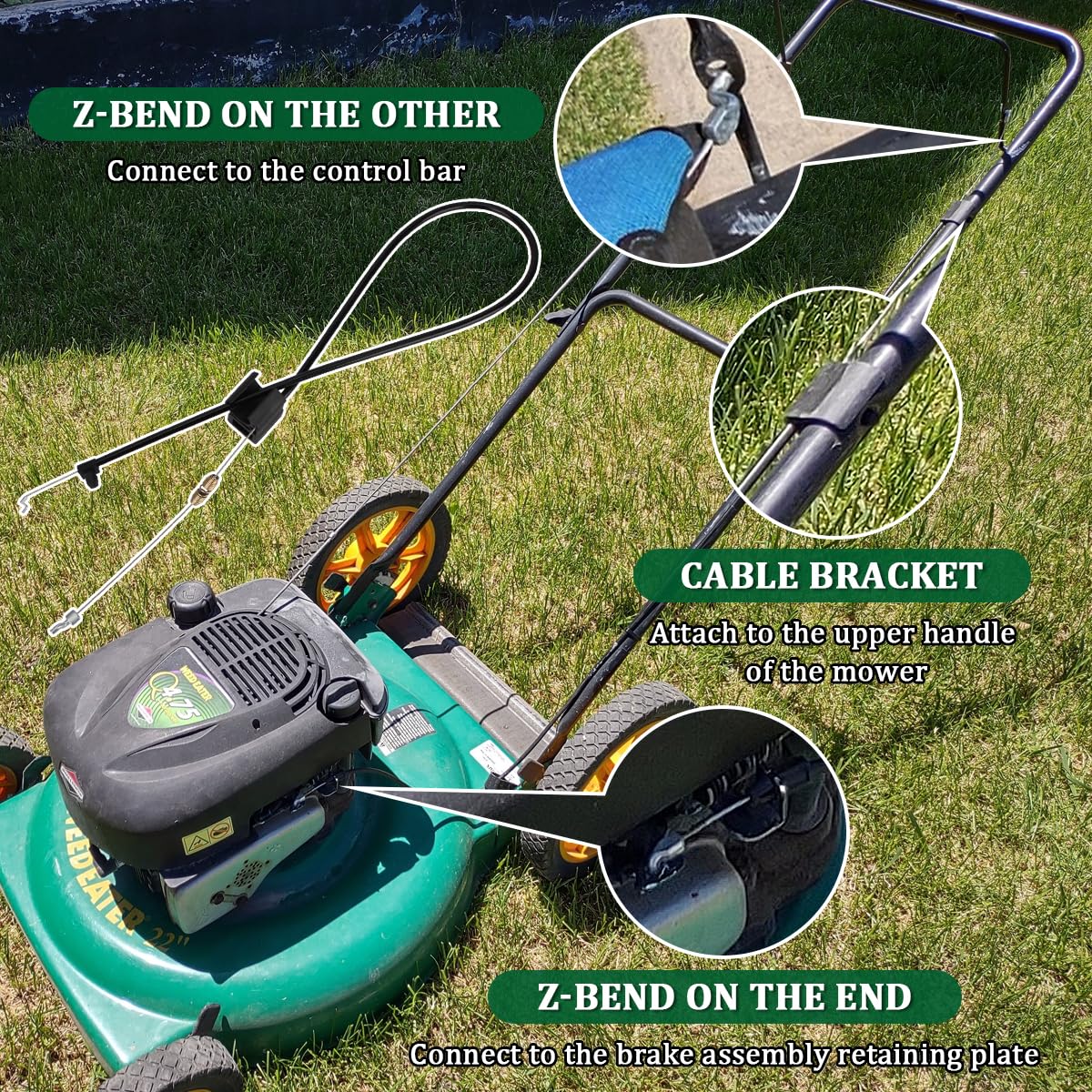 SAQXK throttle cable fitment with TB330 and TB360 models.