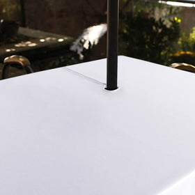 SARAFLORA 60x84 rectangle tablecloth fits standard tables.