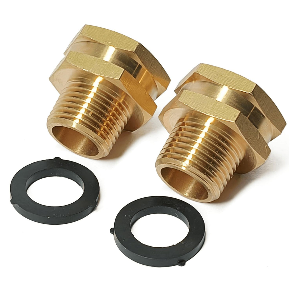 SARANICE 3/4 GHT to 1/2 NPT brass adapter with durable threads