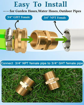Saranice 34-npt-to-ght adapter for reliable outdoor water connections.