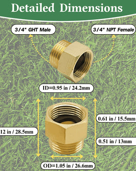 SARANICE 2-pack adapter connects hoses to irrigation systems smoothly.