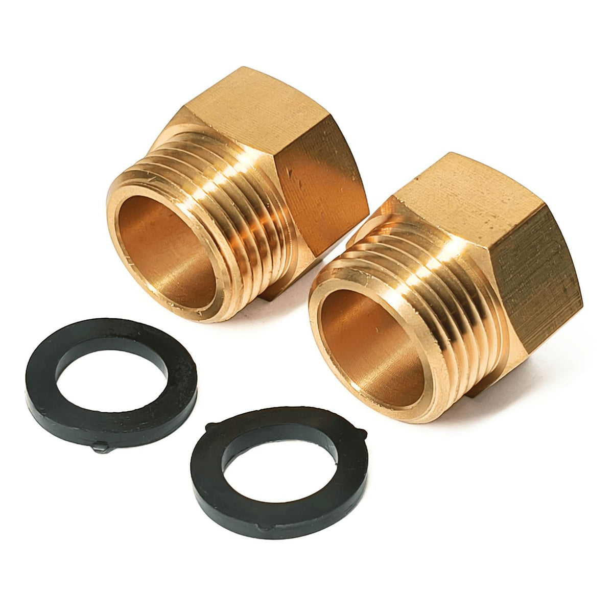 SARANICE brass GHT to NPT adapter for garden hoses, reliable fit.