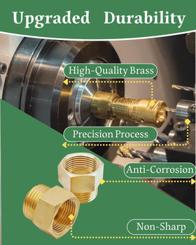 SARANICE leak-minimizing adapter for secure hose connections.