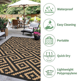 Sarben lightweight portable camping rug folds compactly for travel