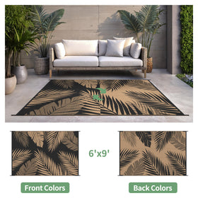 Sarben outdoor rug double-sided pattern adds versatile style for any space.