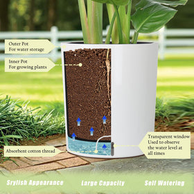 SAROSORA white modern planter design to suit any space.