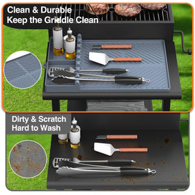 SARTNP kitchen organization mat helps keep counters clear while cooking