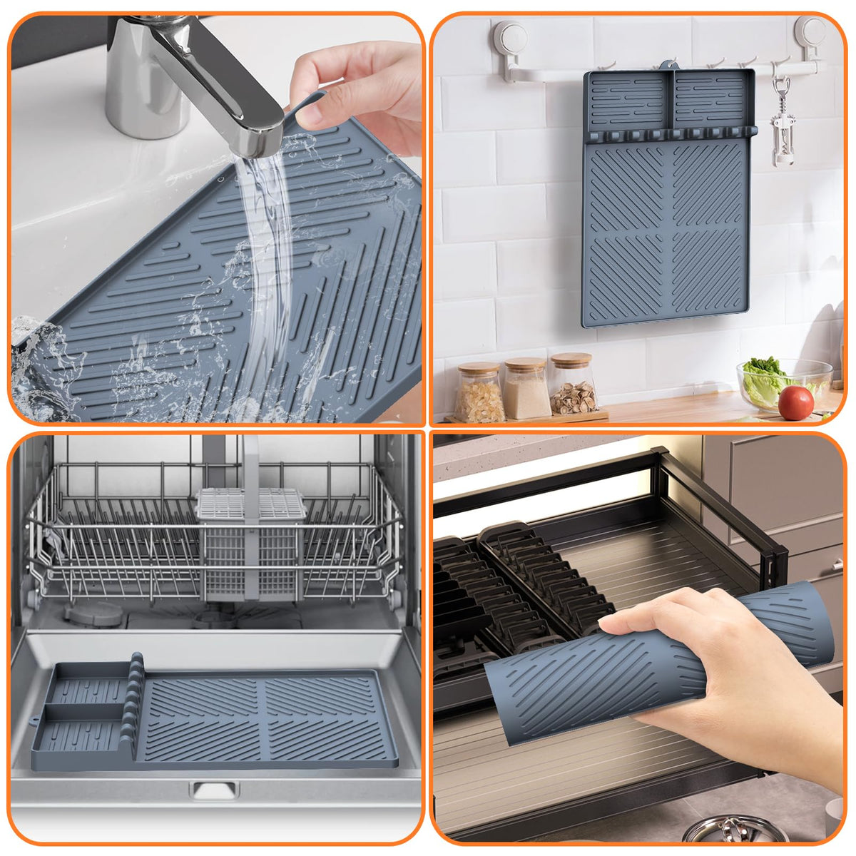 SARTNP heat-resistant mat tolerating up to 450°F near stove or grill
