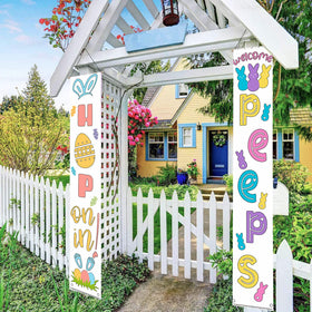 Sarybei yard decor banner creates festive outdoor ambiance.