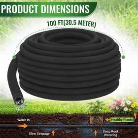 Sasylvia 3/8 in ID drip irrigation hose with slow moisture delivery