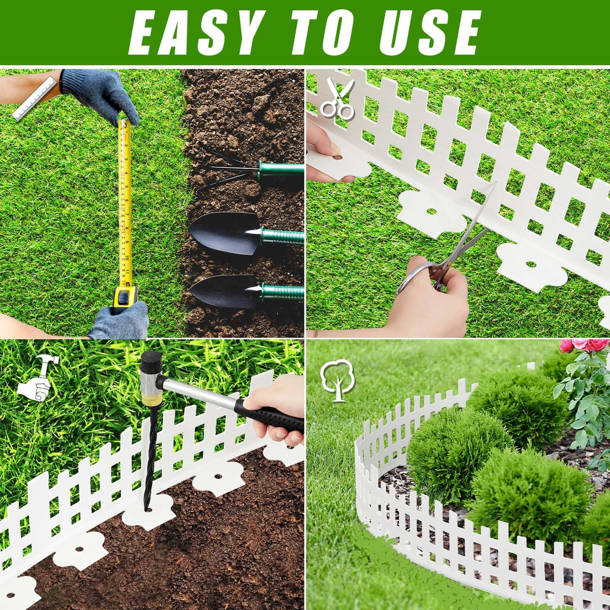 Sasylvia arc design adds contrast and charm to flower beds.