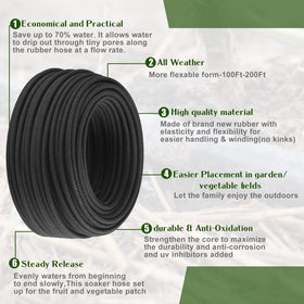 Sasylvia distribution tubing with emitters enables targeted watering for soil.