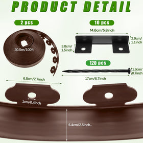 Sasylvia anchor spikes 120 for stable edging against weather.