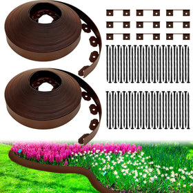 Sasylvia landscape edging 2x200ft coil creates tidy lawn borders for defined garden spaces.