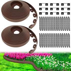 Sasylvia landscape edging coil 200ft brown for clean borders and quick setup.