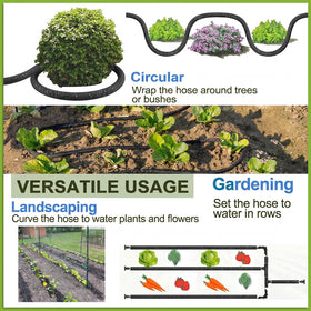 Sasylvia weather-resistant garden irrigation hose in outdoor setting