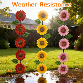 SATHGA sunflowers garden stake in lawn or yard for welcoming display