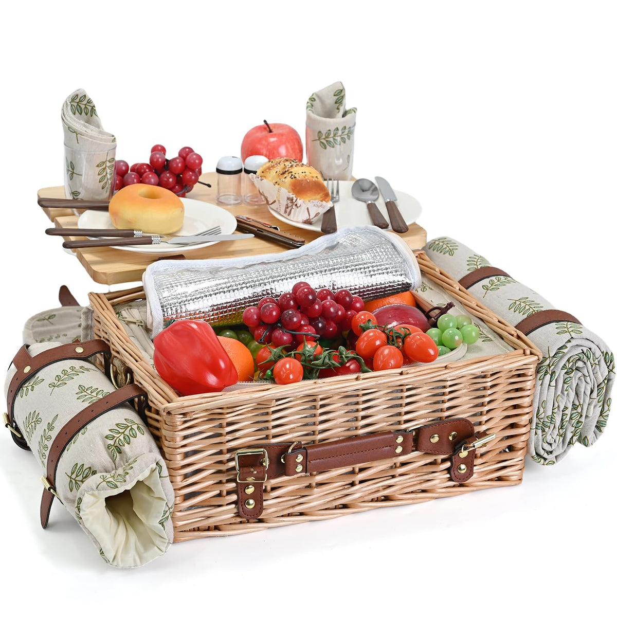 SatisInside 21L capacity picnic basket for compact storage