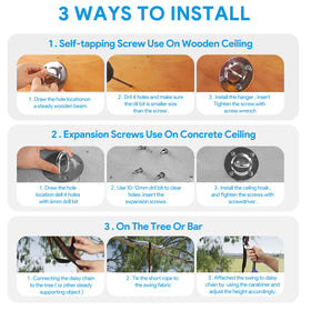 Overview of Satisure swing hardware and durable components for safety.