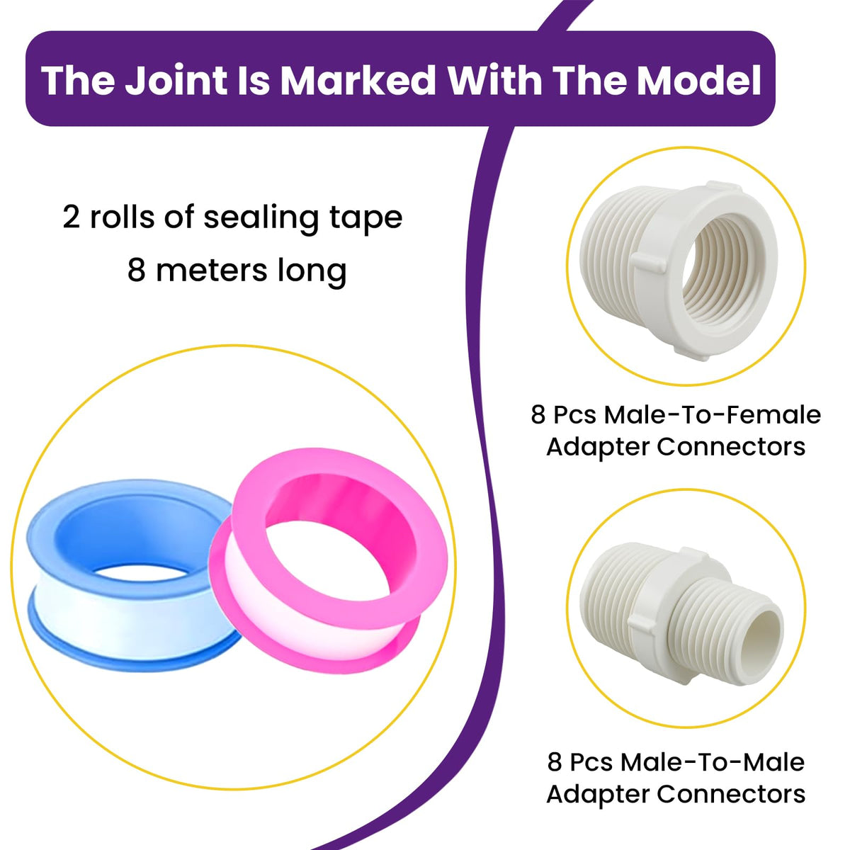 SATUY easy-install PVC fittings ready for irrigation and pools.