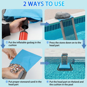 Saugnlbs pool animal escape ramp in use helps critters escape safely from water.