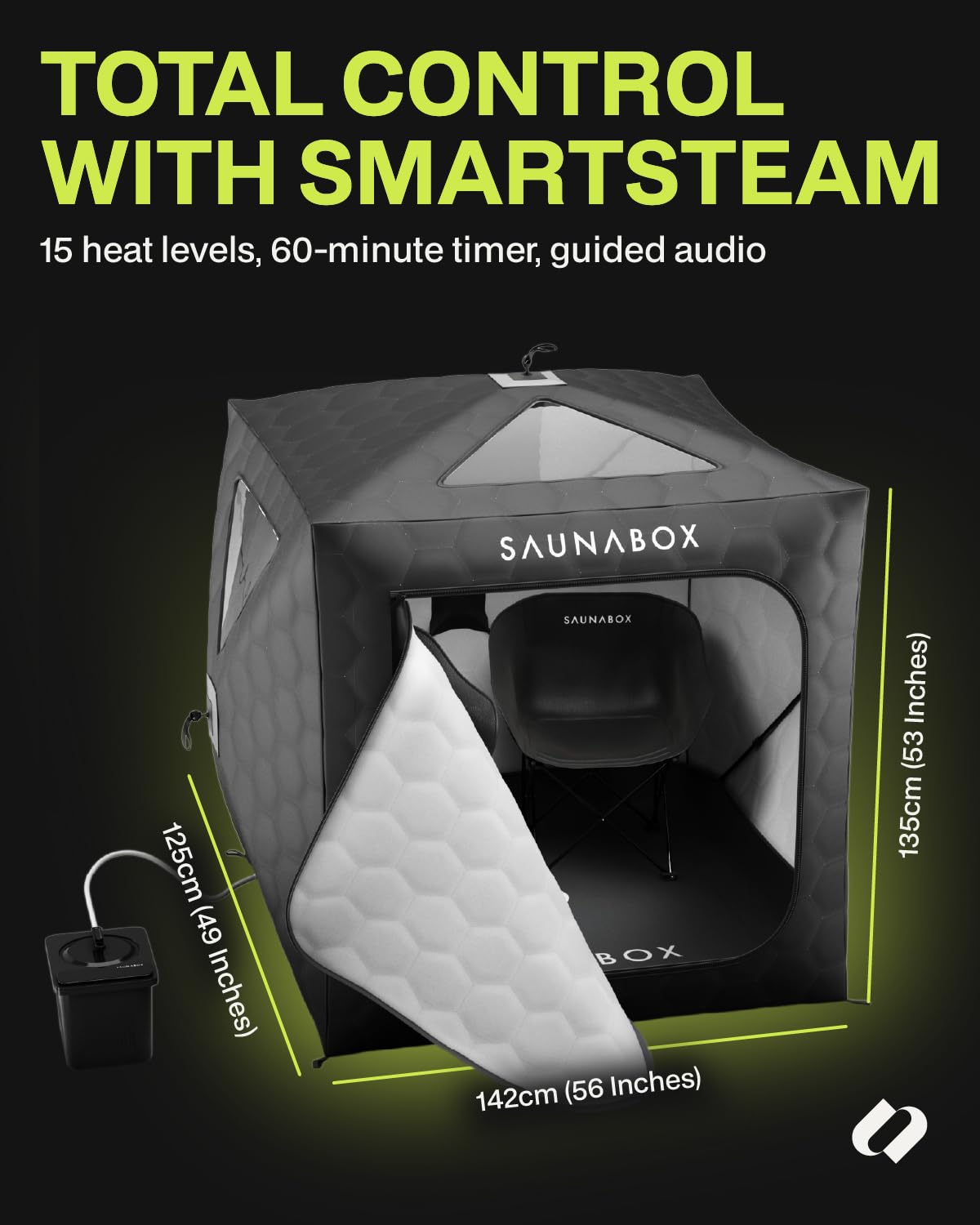 SAUNABOX XL relaxing heat session for stress relief and recovery
