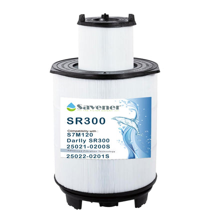 Savener S7M120 inner-filter close-up with dense pleats for clearer water