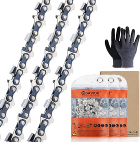 Savior 10-inch chainsaw chain packaging ready for quick replacement.