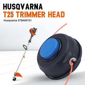 Savior 128LD trimmer head side view shows sturdy construction and easy grip.