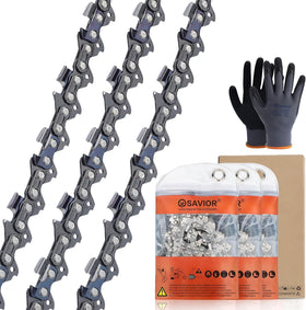 Savior 3-pack S52 14-inch chain ready for quick replacement